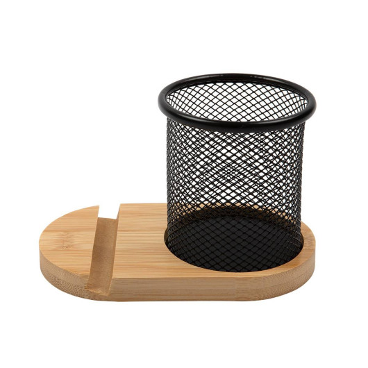 Bamboo Pen Tidy Organisers Side